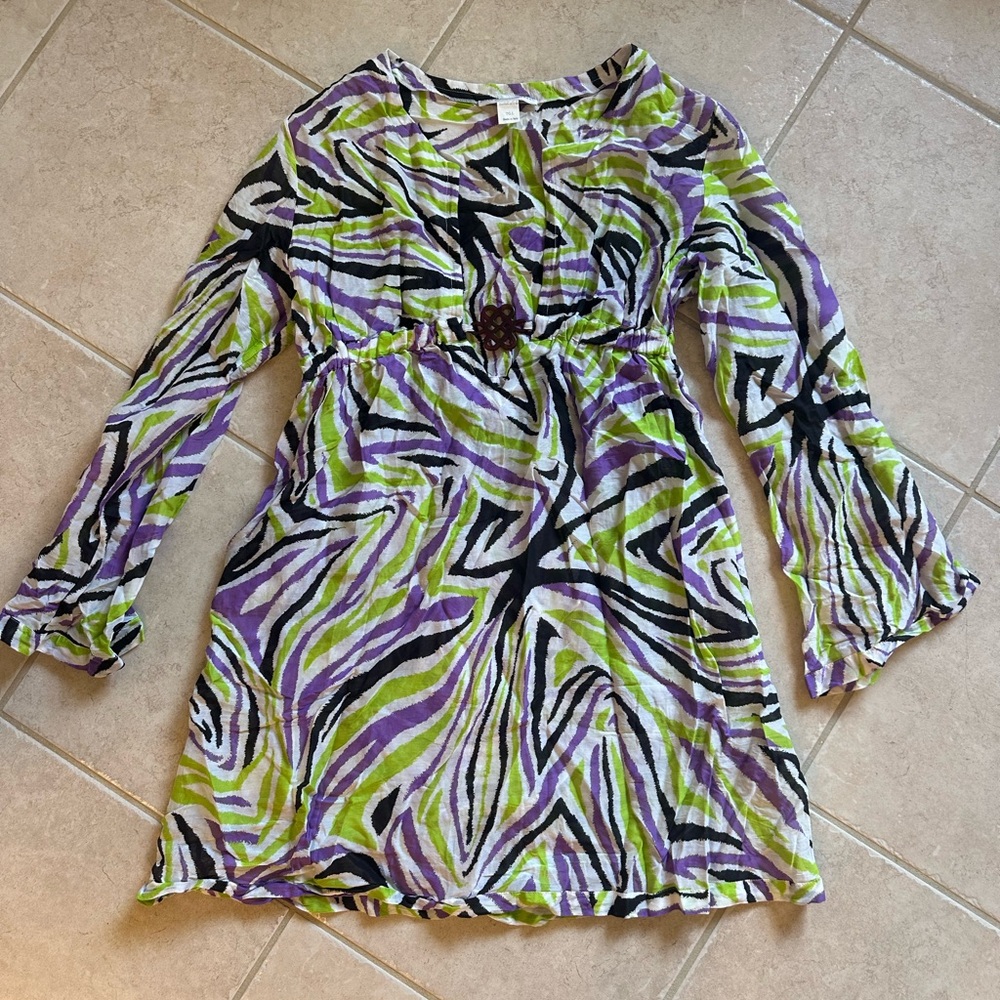 Diane Von furstenberg Deep V cover Up